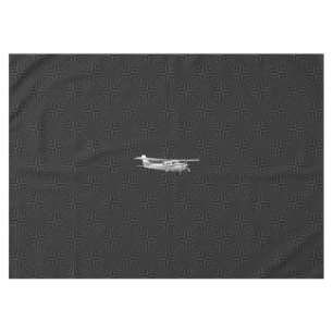 Aircraft Cessna Silhouette Flying Black Sunburst Tablecloth