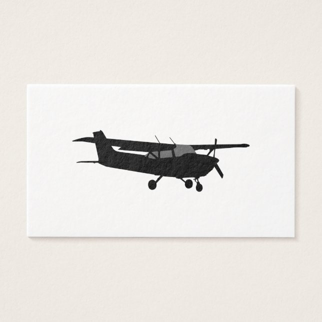 Aircraft Classic Cessna Black Silhouette Flying (Front)