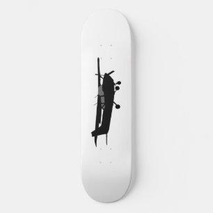 Aircraft Classic Cessna Black Silhouette Flying Skateboard