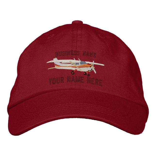 Aircraft Classic Cessna Custom Personalise This Embroidered Hat (Front)