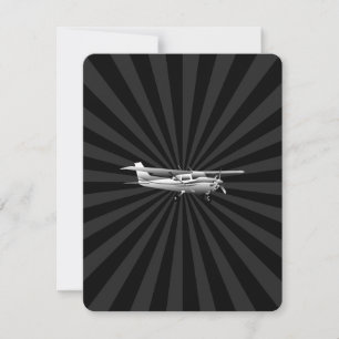 Aircraft Classic Cessna Silhouette Flying Burst