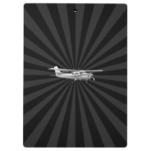 Aircraft Classic Cessna Silhouette Flying Sunburst Clipboard