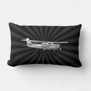 Aircraft Classic Cessna Silhouette Sunburst Lumbar Cushion
