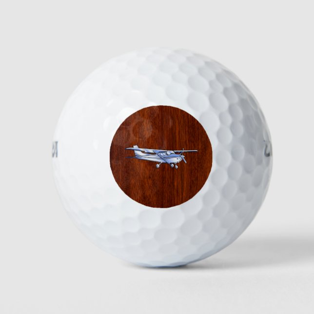 Aircraft Classic Chrome Cessna Flying Mahogany Golf Balls (Front)
