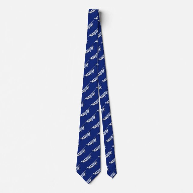 Aircraft Classic Chrome Cessna Silhouette Flying Tie (Front)