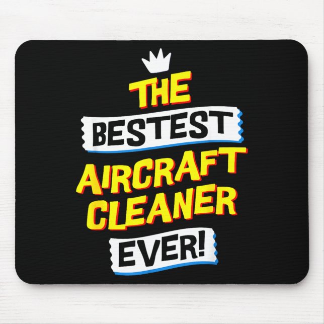 Aircraft Cleaner, Funny Job Occupation  Mouse Pad (Front)