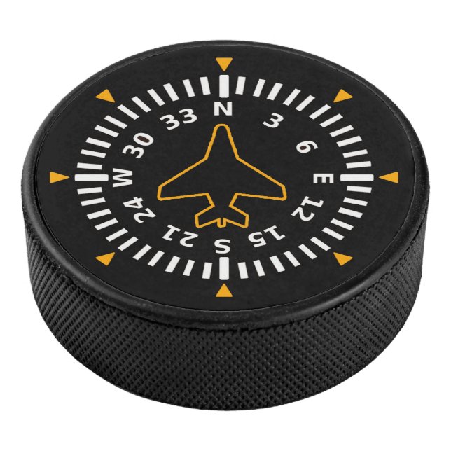 Aircraft Compass Flight Instrument Hockey Puck (3/4)