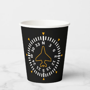 Aircraft Compass Flight Instrument Paper Cups