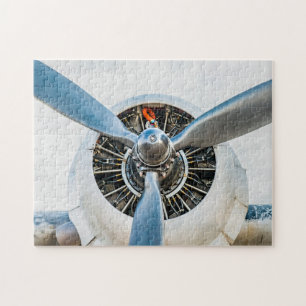 Aircraft Engine And Blue Propeller Jigsaw Puzzle