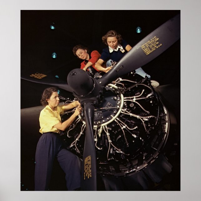 Aircraft Engine Installation 1942 Poster (Front)