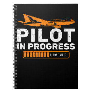 Aircraft Fun Aeroplane Funny Pilot Loading Notebook