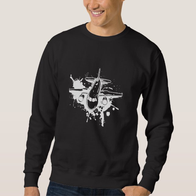 Aircraft Graffiti Aviation Sweatshirt (Front)