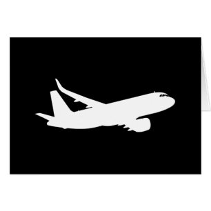 Aircraft Jet Liner Silhouette Flying Black Decor