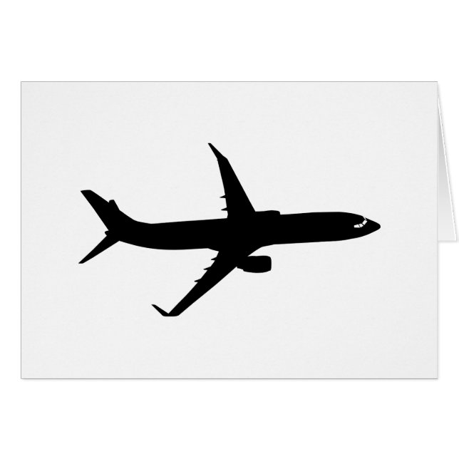 Aircraft Jetliner Black Flight Customise Colour (Front Horizontal)
