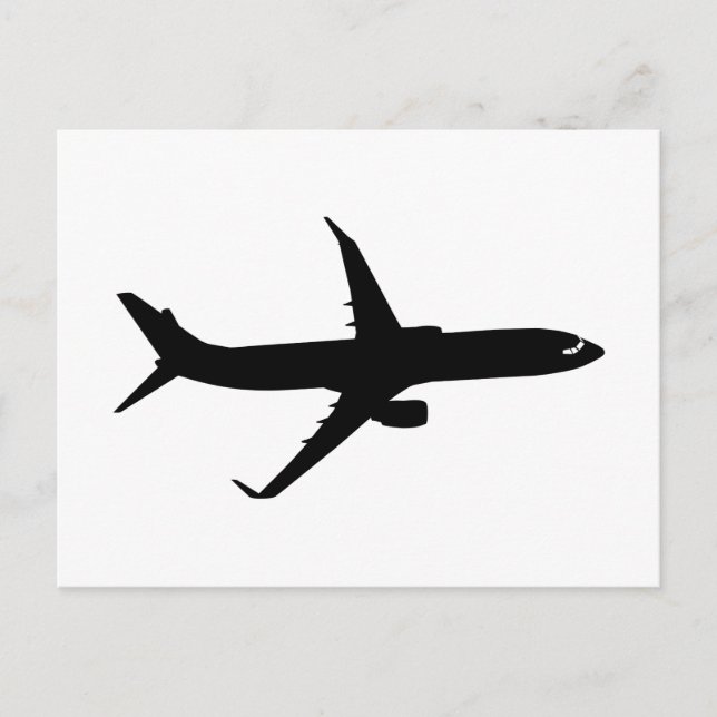 Aircraft Jetliner Black Flight Customise Colour Postcard (Front)