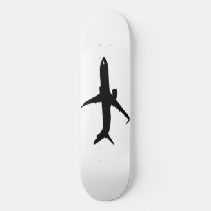 Aircraft Jetliner Black Flight Customise Colour Skateboard
