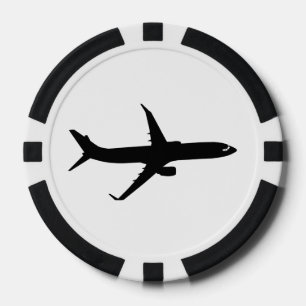 Aircraft Jetliner Shadow Flight Customise Colour Poker Chips