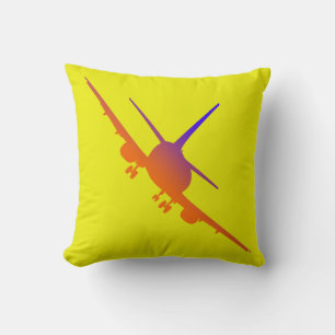 Aircraft Landing Throw Pillow