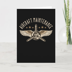 Aircraft  Maintenance Aeroplane Aircraft Mechanic Card