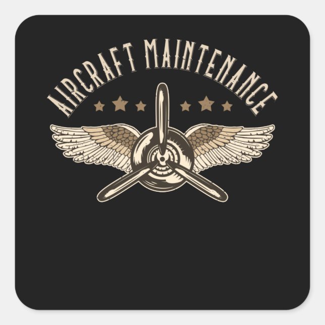 Aircraft  Maintenance Aeroplane Aircraft Mechanic Square Sticker (Front)