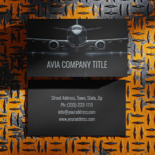 Aircraft Manufacturing and Design Solid Black Business Card
