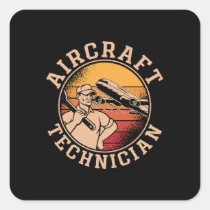 Aircraft Mechanic Aircraft Technician Aviation Square Sticker