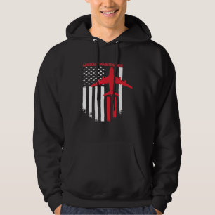 Aircraft Mechanic American Usa Flag Aviation Techn Hoodie