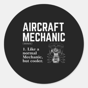 Aircraft Mechanic Classic Round Sticker