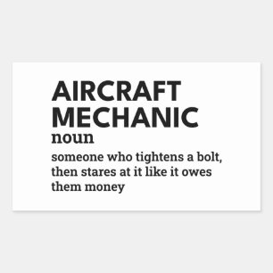 Aircraft Mechanic Definition – Aeroplane Repair Rectangular Sticker
