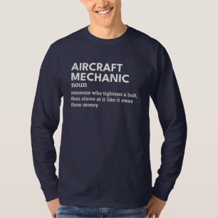 Aircraft Mechanic Definition – Aviation Engineer T-Shirt