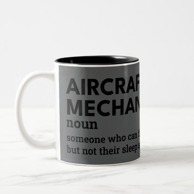 Aircraft Mechanic – Funny Definition Coffee Cup (Left)