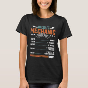 Aircraft Mechanic Hourly Rate Jobs Aeroplane Mecha T-Shirt