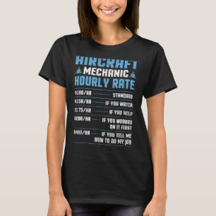 Aircraft Mechanic Hourly Rate - Plane Aeroplane Ma T-Shirt