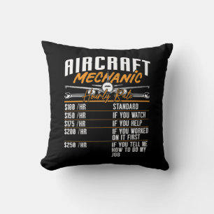 Aircraft Mechanic Hourly Rate Plane Fix Aviation Cushion