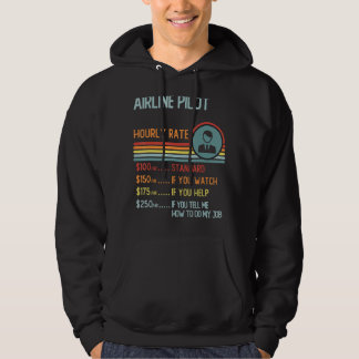 Aircraft Mechanic Hourly Rate T-Shirt Retro Job Ti Hoodie