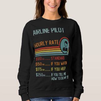 Aircraft Mechanic Hourly Rate T-Shirt Retro Job Ti Sweatshirt
