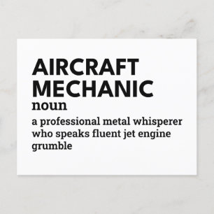Aircraft Mechanic – Humour Definition Holiday Postcard