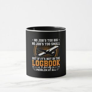 Aircraft Mechanic No Job's Too Big Plane Aviation Mug