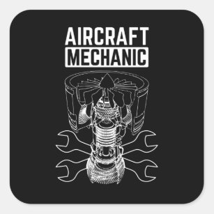 Aircraft Mechanic Square Sticker