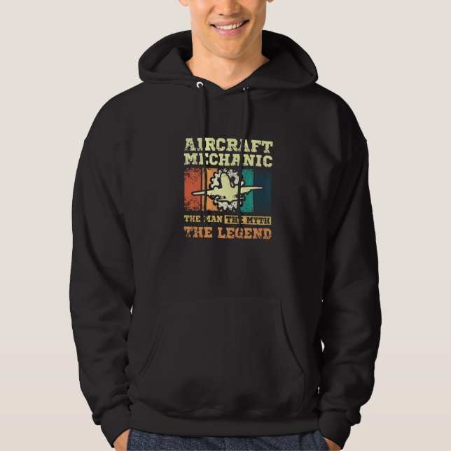 Aircraft mechanic the man the myth the legend Prem Hoodie (Front)