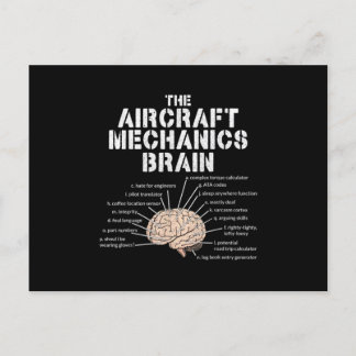 Aircraft Mechanics Brain  Aviation Gift Announcement Postcard