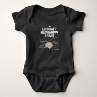 Aircraft Mechanics Brain  Aviation Gift Baby Bodysuit