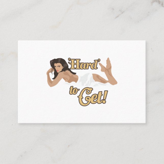 Aircraft Nose Art Hard To Get Gift Idea Business Card (Front)