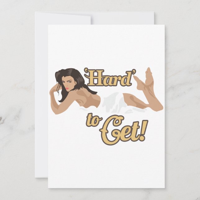 Aircraft Nose Art Hard To Get Gift Idea Save The Date (Front)