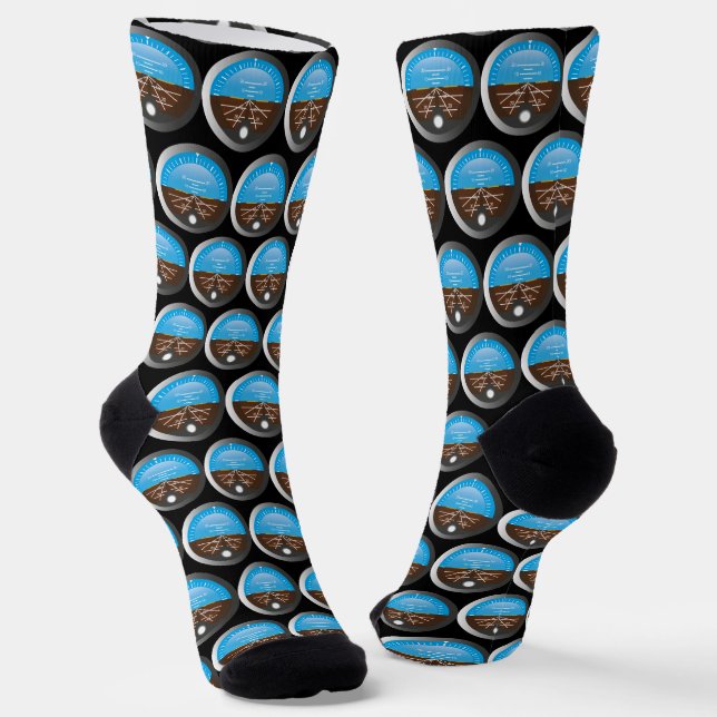 Aircraft Pilot and Captain Gyro Flight Instruments Socks (Angled)