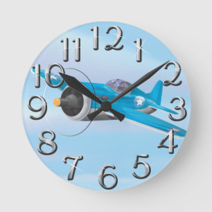 Aircraft Round Clock