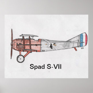 Aircraft WW1 Spad S-VII Poster