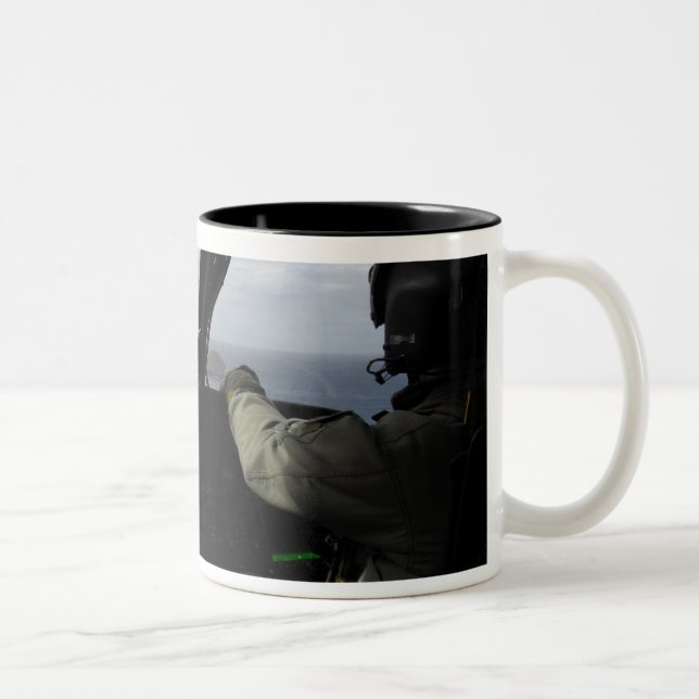 Aircrews approach Farallon Island Two-Tone Coffee Mug (Right)