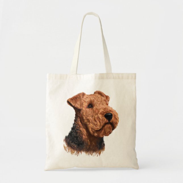 Airdale Terrier Lover Gift Tote Bag (Front)