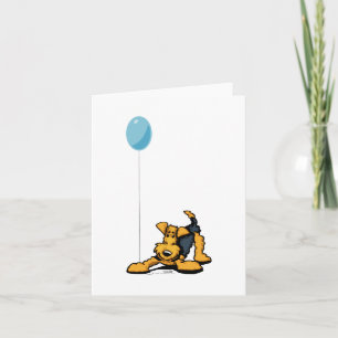 Airedale at Play Card